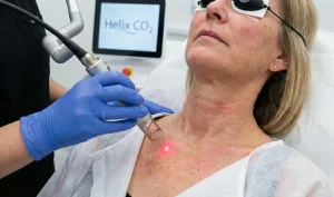 c02 laser on chest